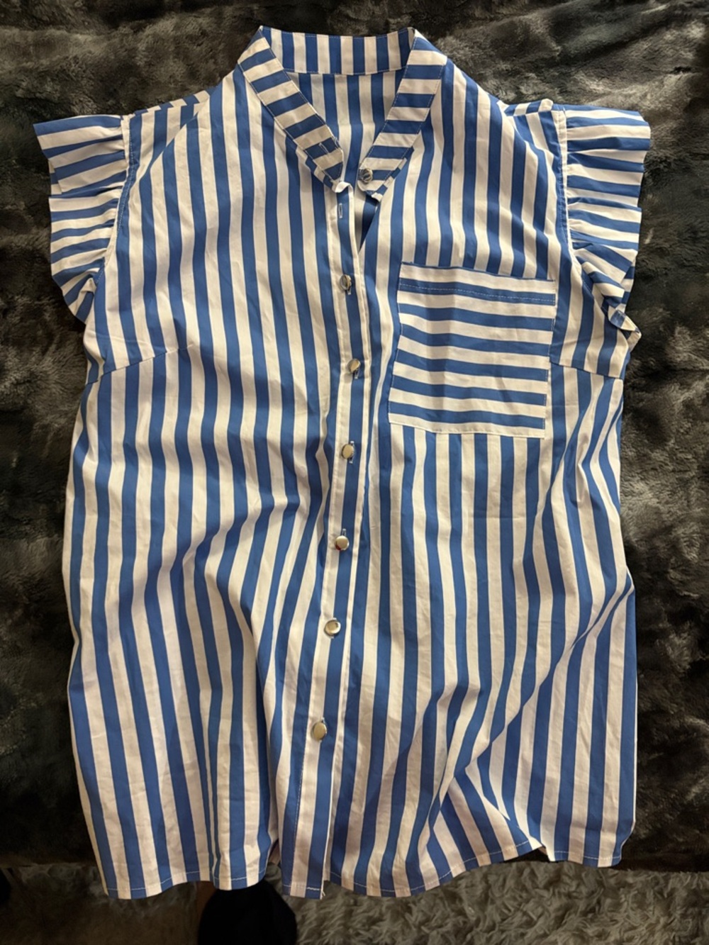 Blue and White stripped blouse